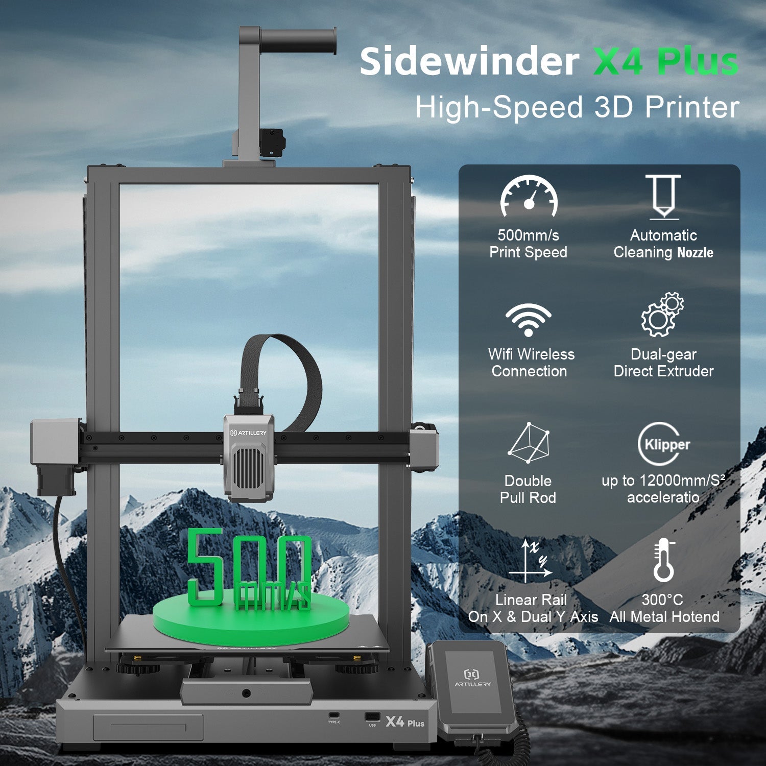 Sidewinder X4 Plus + 5KG PLA