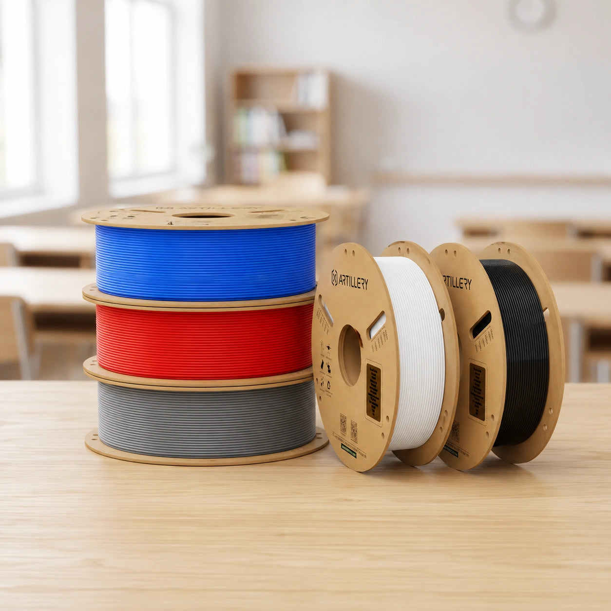 Lot de filaments PLA 5 couleurs